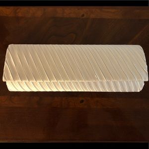 White clutch with removable straps